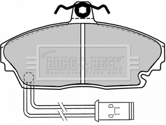 BORG & BECK stabdžių trinkelių rinkinys, diskinis stabdys BBP1432